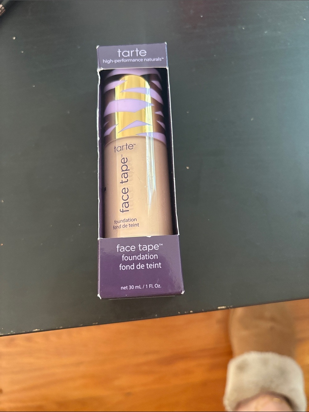 tarte Face Tape Foundation — Purple & Gold Accented Beige Bottle